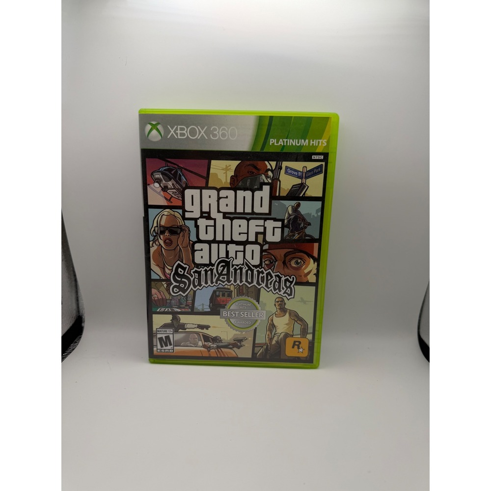 Grand Theft Auto San Andreas Xbox 360 Platinum Hits Rockstar Games GTA CIB